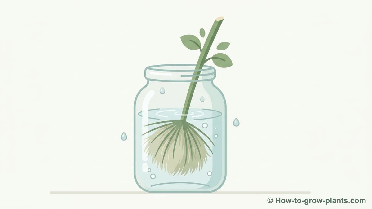 Illustration étape 3 : Placer la bouture dans l'eau