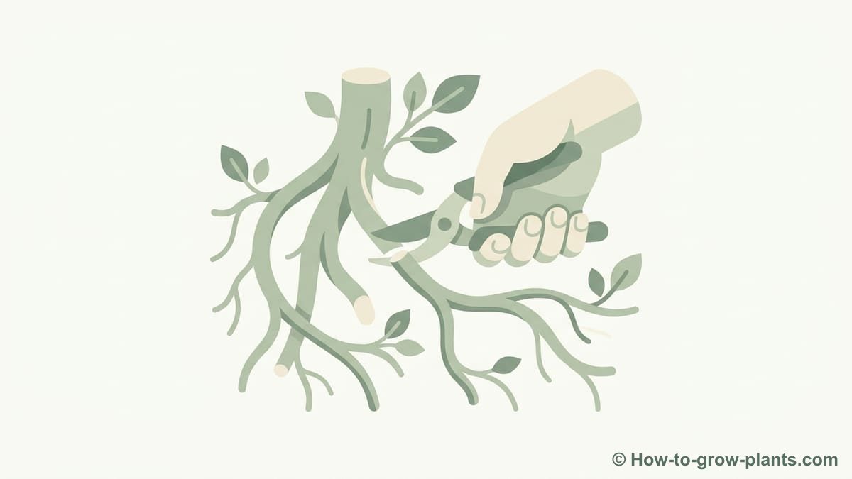 Illustration : Sélection et préparation des boutures de racines de Paulownia pour la propagation