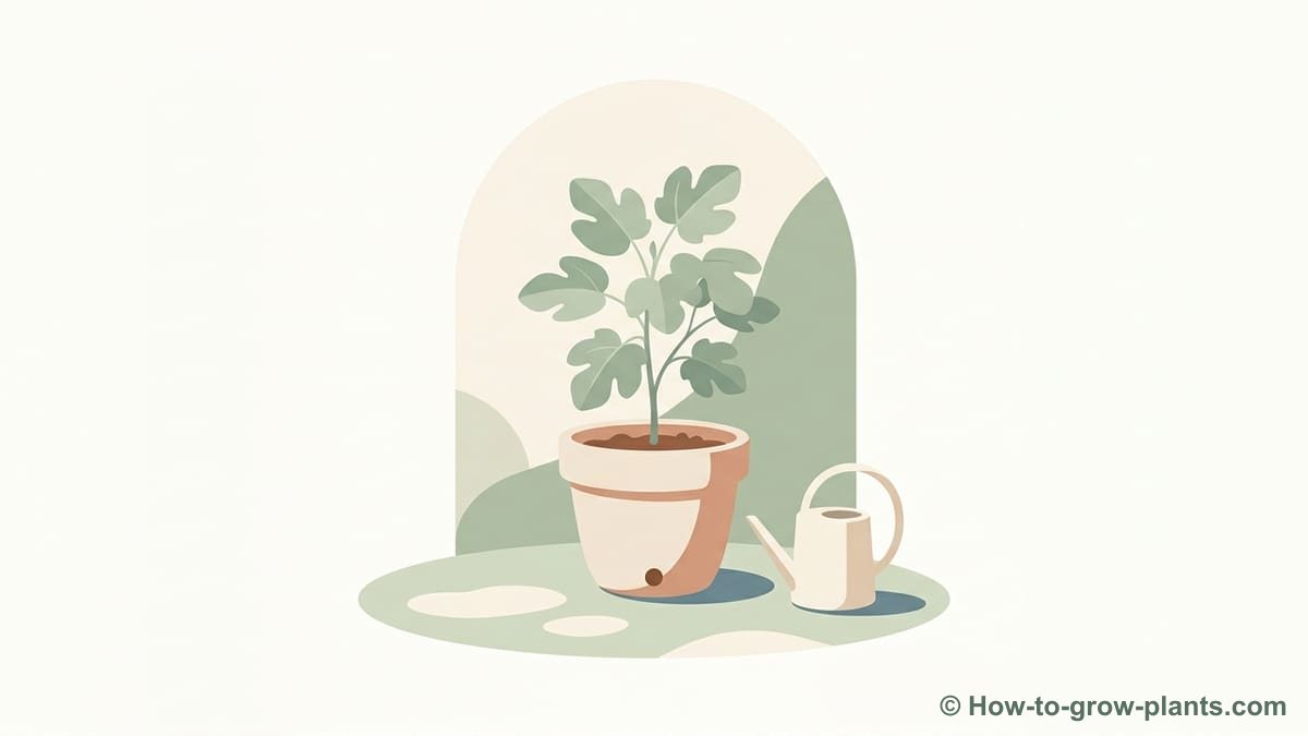 Illustration: Caring for a newly separated fig tree air layer Illustration: How to care for the young air layer after separation to ensure its establishment?